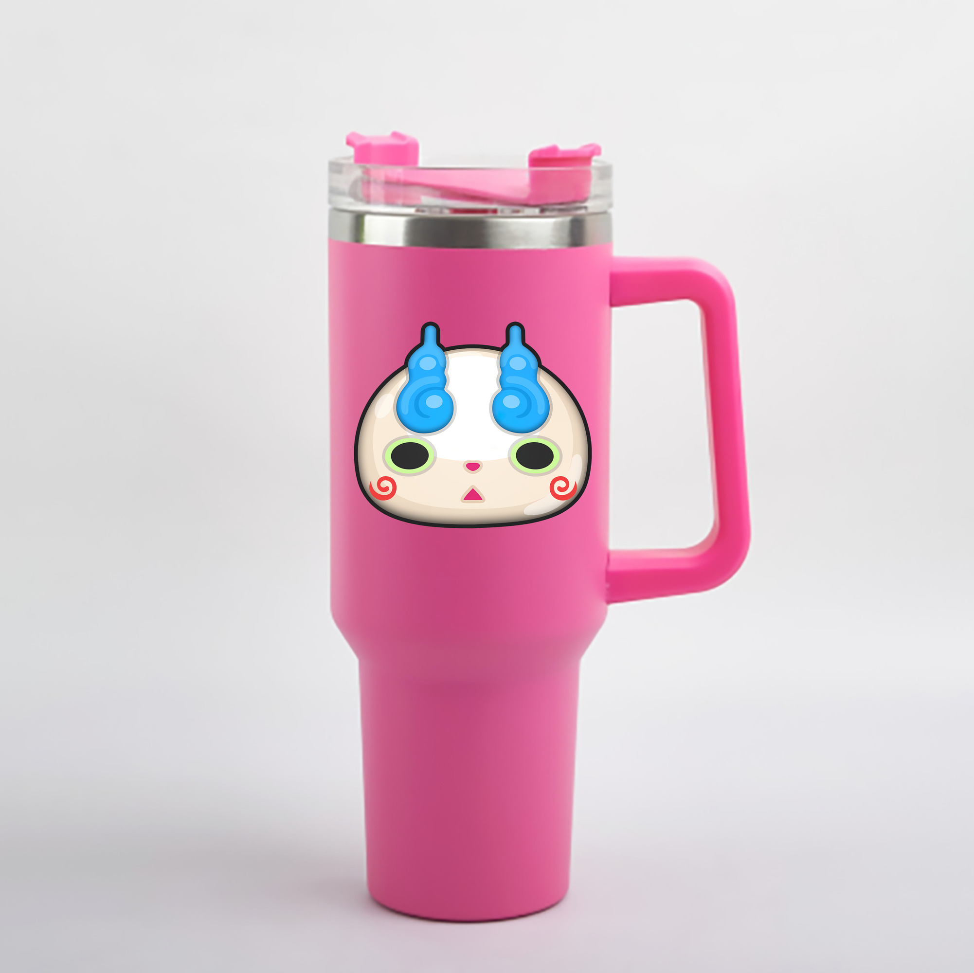 （画像用） 妖怪ウォッチ Yo-kai Watch 1200mL車用タンブラー - クリスタルステッカー（プラスチックストロー付き）